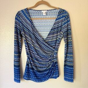 ❇️Cache Multicolor V-Neck Wrap Blouse 2 for $22❇️